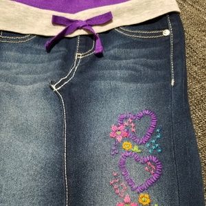 Girls Embroiderd Jean skirt